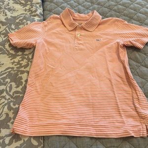 Vineyard Vines Size S (8/10) Boys orange/white striped shirt